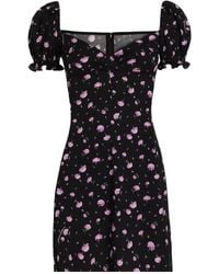 Dolce & Gabbana - Ruffled Floral Mini Dress - Lyst