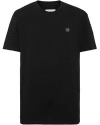 Philipp Plein - Quilted-Panel Round-Neck T-Shirt - Lyst