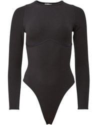 Fleur du Mal - Hourglass Ribbed Long-Sleeve Bodysuit - Lyst
