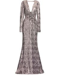 Elie Saab - Sequin-Embellished Open-Back Maxi Dress - Lyst