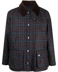 Barbour - Corduroy Collar Checked Jacket - Lyst