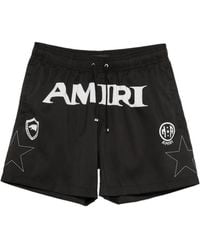 Amiri - Badeshorts Mit Logo-Print - Lyst