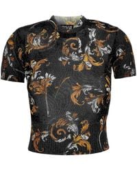 Versace Jeans Couture - Barocco-Print Knit T-Shirt - Lyst