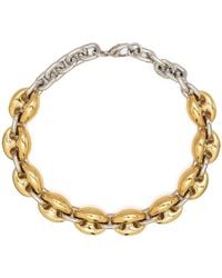Rabanne - Two Tone Choker Necklace Gold/silver - Lyst