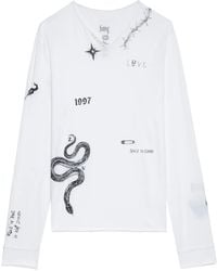 Zadig & Voltaire - Tattoo-Print Long-Sleeve T-Shirt - Lyst