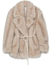 Sportmax - Rosaria Mantel aus Faux Fur - Lyst