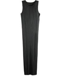 Pleats Please Issey Miyake - Pleated Long Dress - Lyst