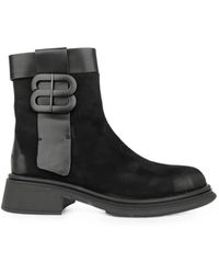 Linda Baumann - Buckle-Detail Panelled Ankle Boots - Lyst