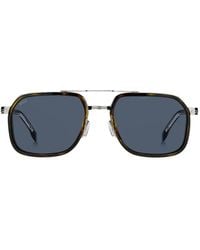 HUGO - Havana Pilot Sunglasses - Lyst