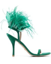 Stuart Weitzman - Plume Suede Sandals Leather - Lyst