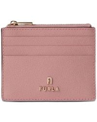Furla - S Camelia Textured-Leather Card Holder - Lyst