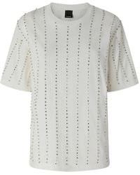 Pinko - Embellished Round-Neck T-Shirt - Lyst