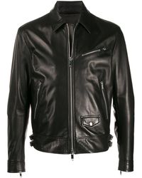 Valentino Garavani - Logo-print Leather Jacket - Lyst