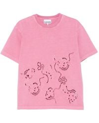 Ganni - Short-Sleeves T-Shirt - Lyst
