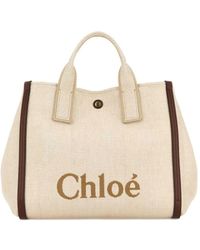 Chloé - Handtasche mit Logo-Print - Lyst