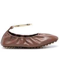 Fendi - Leather Ballerina Shoes - Lyst
