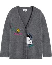 Chinti & Parker - Snoopy-Embroidered Cardigan - Lyst