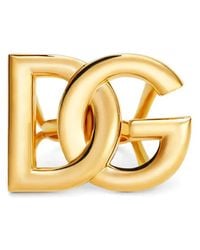 Dolce & Gabbana - Ring Mit Dg-Schild - Lyst