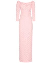 V:PM ATELIER - Brigitte Maxi-Jurk Verfraaid Met Kristallen En Ruches - Lyst