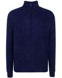 Aspesi - Ribbed-Knit Zip-Up Cardigan - Lyst