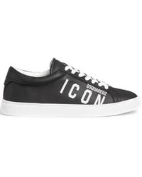 DSquared² - Icon Logo-Print Low-Top Sneakers - Lyst