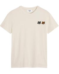 Maison Kitsuné - Double Fox Head Patch T-Shirt - Lyst