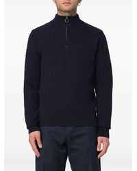 Paul & Shark - Zip-Detail Cotton Sweater - Lyst