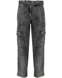 MICHAEL Michael Kors - Straight-Leg-Jeans mit Gürtel - Lyst