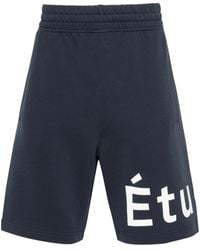 Etudes Studio - Tempera Logo-Print Cotton Shorts - Lyst