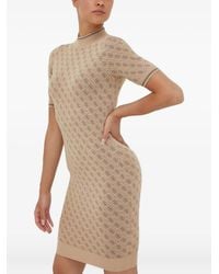 Guess - 4g-pattern High-neck Mini Dress - Lyst