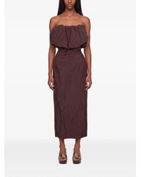 Magda Butrym - Strapless Ruffled-Bodice Midi Dress - Lyst