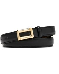 Lancel - Angele Buckle-Fastening Leather Belt - Lyst