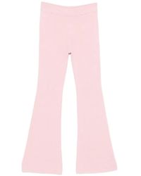 Bompard - Ribbed Flared Trousers - Lyst