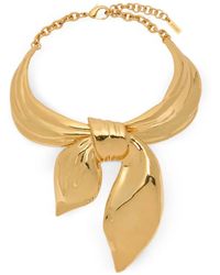 Moschino - Bow-Detail Cable-Link Necklace - Lyst
