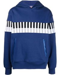 Just Don - Piano-print Cotton Hoodie - Lyst