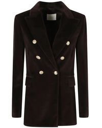 Circolo 1901 - Double-Breasted Velvet Jacket - Lyst
