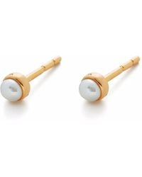 Monica Vinader - Mini-Pearl Stud Earrings - Lyst