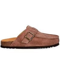 Scholl - Ethan Buckle-Fastening Suede Mules - Lyst