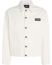 KARL LAGERFELD - Logo-Appliqué Denim Shirt Jacket - Lyst