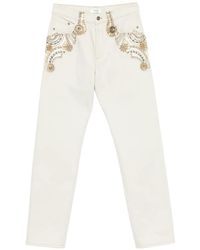 Versace - Vaqueros Con Placa Medusa - Lyst