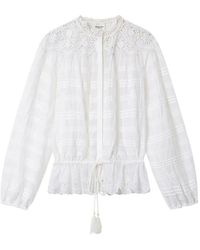 Isabel Marant - Overhemden ,Wit ,Katoen Polly Top - Lyst
