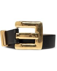 Balmain - Ceinture À Logo Gravé - Lyst