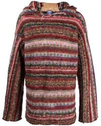VITELLI - Gestreifter Hoodie Aus Recycelter Wolle - Lyst