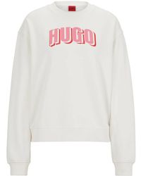 HUGO - Sweatshirt Mit Logo-Print - Lyst