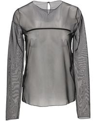 Tom Ford - Long-Sleeved Sheer Blouse - Lyst