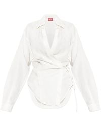 DIESEL - Blouse À Design Cache-Cœur - Lyst
