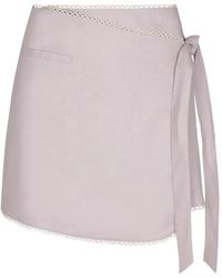 Hevron - Ellie Scallop-Trim Mini Skirt - Lyst