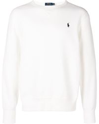 Polo Ralph Lauren Logo Jersey Sweatshirt - White
