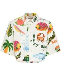 ALÉMAIS - X Alan Berry Rhys Samaki Cropped Organic Cotton Shirt - Lyst