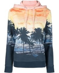 Rabanne - Sunset-Print Logo Hoodie - Lyst